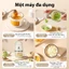 Máy Xay Ăn Dặm QCOOKO - 8 Lưỡi Thép 316, Cối Thủy Tinh Chống Vỡ 300ml - Xay Đa Năng, BH 24 Tháng