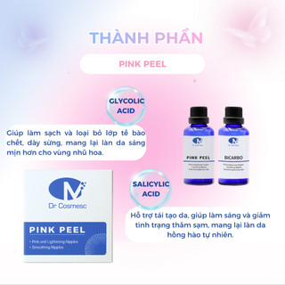 Serum Peel Hồng Nhũ Hoa, Giảm Thâm, Làm Hồng Tự Nhiên, Hiệu Quả 30ml Dr Cosmess