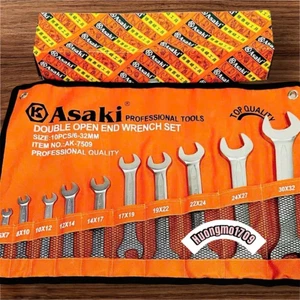 Bộ cờ lê 2 đầu vòng Asaki AK-7514 8 chi tiết 6-24mm Model: AK-7514 Thương hiệu: Asaki Là một sản phẩm chất lượng cao,