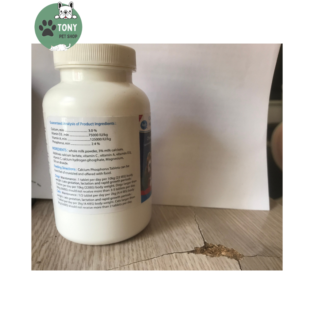 Canxi petag cho chó mèo, lọ nguyên seal 200 viên