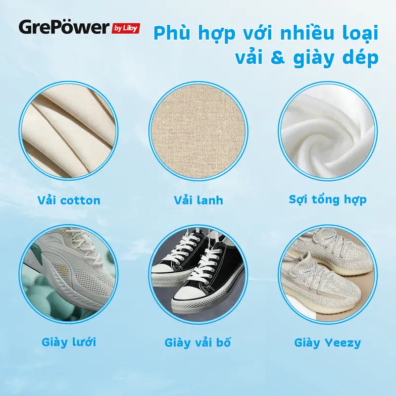 Bột Giặt Đa Năng Dạng Bột - TẨY VẾT BẨN CỨNG ĐẦU Trên Quần Áo & Giày Trắng, Công Thức Muối Biển & Enzyme, Làm Sạch Sâu &