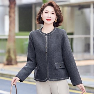 Áo Khoác Dạ Thanh Lịch Trẻ Trung Cho Nữ Trung Niên AD62