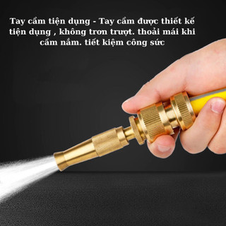 Bộ Vòi Xịt Tăng Áp Tưới Cây Rửa Xe 5M Đa Năng - Dây Mềm Chịu Lực, Vệ Sinh Nhà Cửa, Tắm Thú Cưng