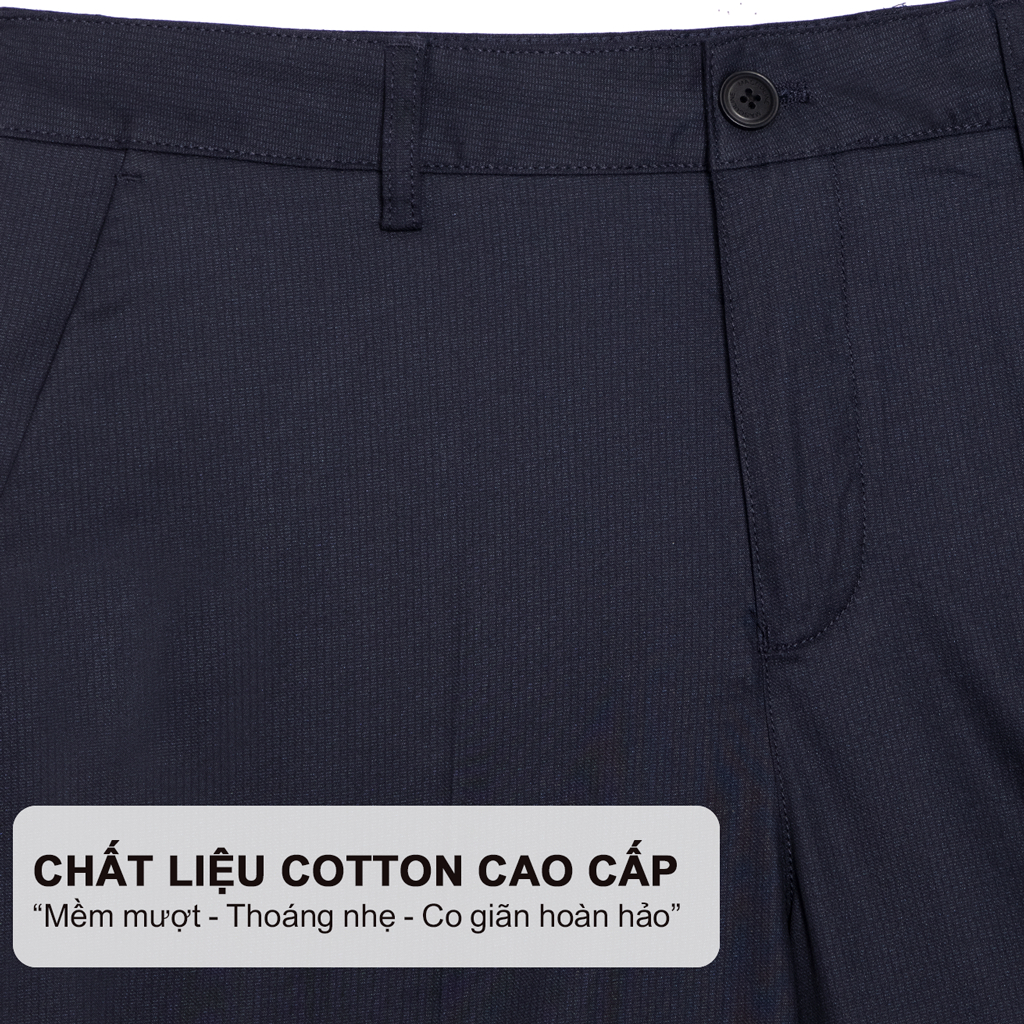 Quần short kaki nam MASCULINE MSK601 Quần đùi phom Regular Fit, vải cotton co giãn thoáng mát