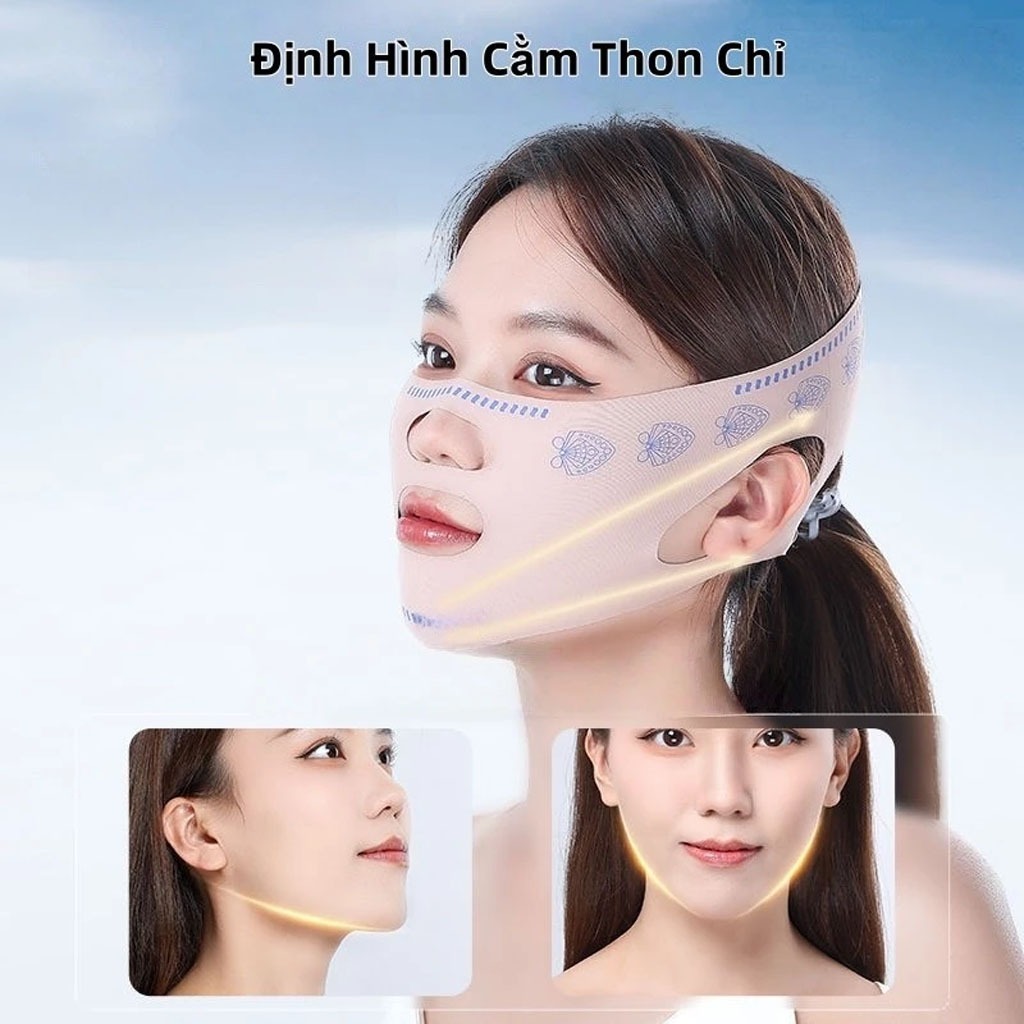✨【MẶT NẠ NÂNG CƠ ĐỊNH HÌNH VLINE】Đai Đeo Săn Chắc Cằm & Nâng Mũi - Hỗ Trợ Giảm Nọng Cằm, Tạo Đường Nét Khuôn Mặt Thanh T