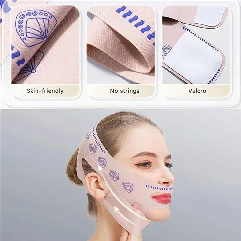 ✨【MẶT NẠ NÂNG CƠ ĐỊNH HÌNH VLINE】Đai Đeo Săn Chắc Cằm & Nâng Mũi - Hỗ Trợ Giảm Nọng Cằm, Tạo Đường Nét Khuôn Mặt Thanh T