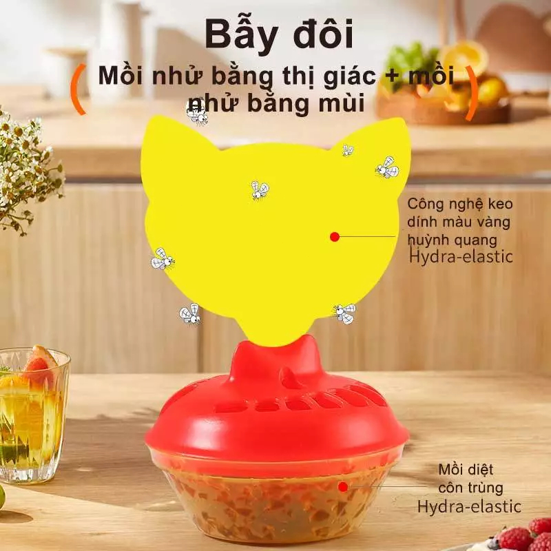 Bẫy Diệt Ruồi Giấm Nhập Khẩu Nhật Bản, Muỗi Cao Cấp Hiệu Quả -An Toàn Cho Trẻ Em Và Vật Nuôi