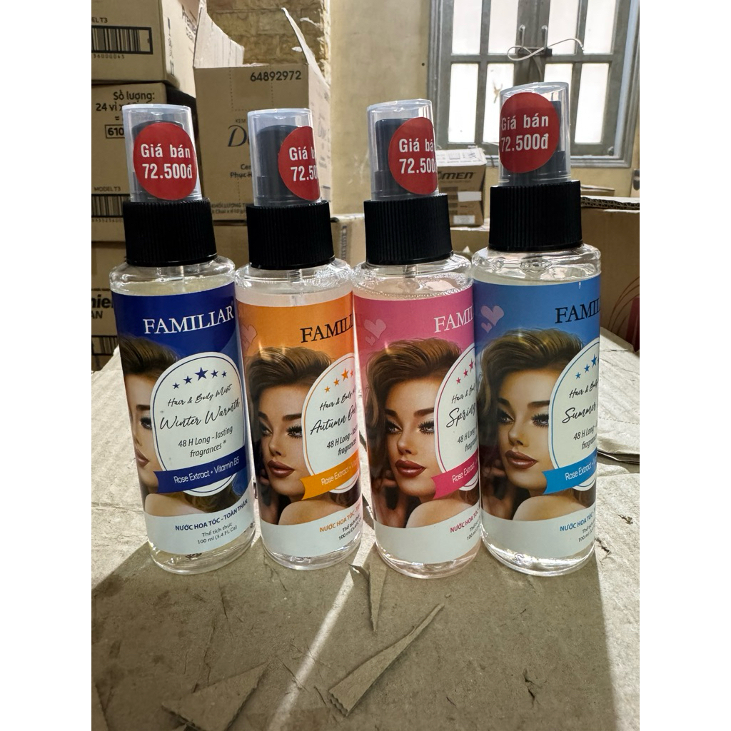 (100ml) nước hoa xịt tóc - body familiar
