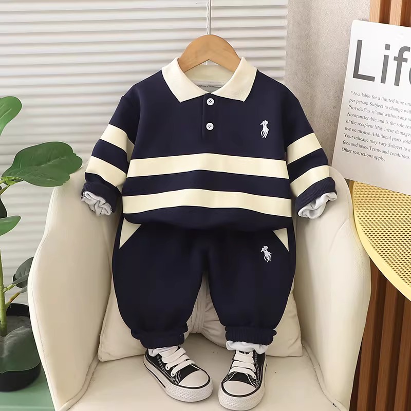 Bộ nỉ cho bé trai, bộ quần áo cho bé trai mùa thu đông LIFE Nuggap