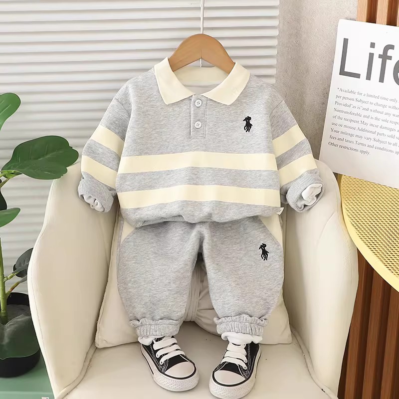 Bộ nỉ cho bé trai, bộ quần áo cho bé trai mùa thu đông LIFE Nuggap