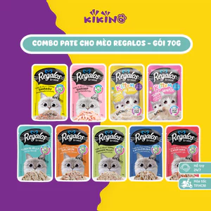 Pate Mèo Regalos 70g - Đủ Vị Mèo Con & Lớn, Hỗ Trợ Tiết Niệu, Lông Mượt