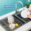 Rổ Gác Bồn Rửa Bát Chất Liệu Inox 304, Rổ Rửa Rau, Giá Úp Bát Gác Bồn Rửa Kéo Dài Thu Gọn Tiện Lợi