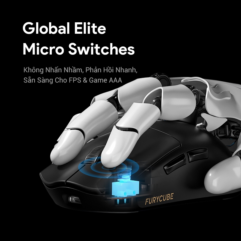 Chuột Gaming Không Dây Bluetooth 2.4G FURYCUBE G9 Dock Sạc, PAW3311 Polling Rate 1Khz, 22000 DPI | BigBuy360 - bigbuy360.vn