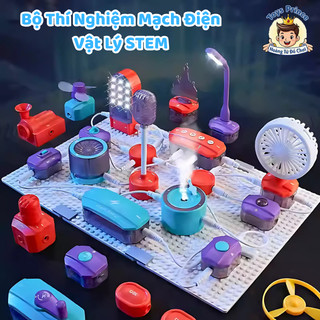 Bộ Thí Nghiệm Mạch Điện Vật Lý STEM-Bộ Đồ Chơi Lắp Ráp Khoa Học 40/70/100/150 Thí Nghiệm Cho Bé Phát Triển Trí Tuệ