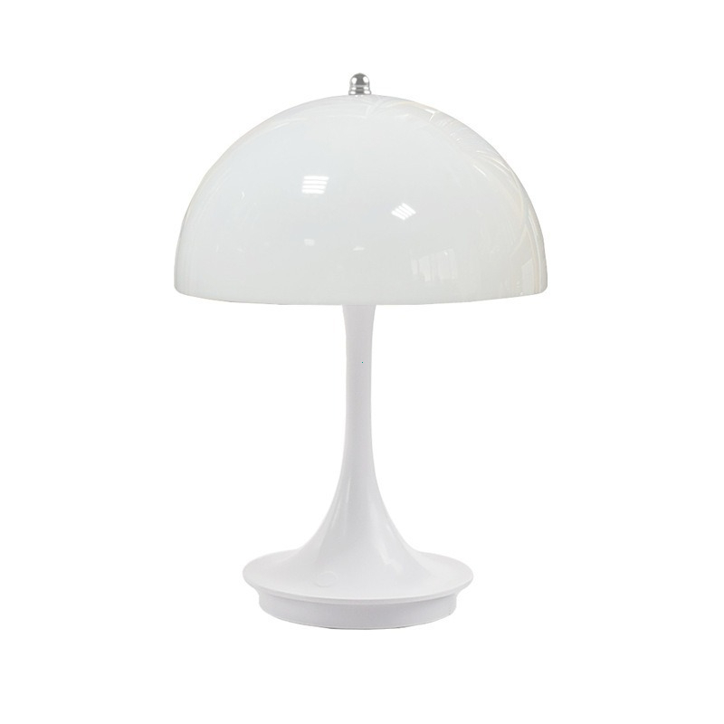 French Cream Portable Nấm Bàn Đèn Touch Dimmable Giường ngủ Bầu không khí lãng mạn Đèn ngủ nhỏ