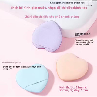 Mút Trái Tim Mini Trang Điểm Kem Nền Che Khuyết Điểm Chi Tiết Ngon Tay