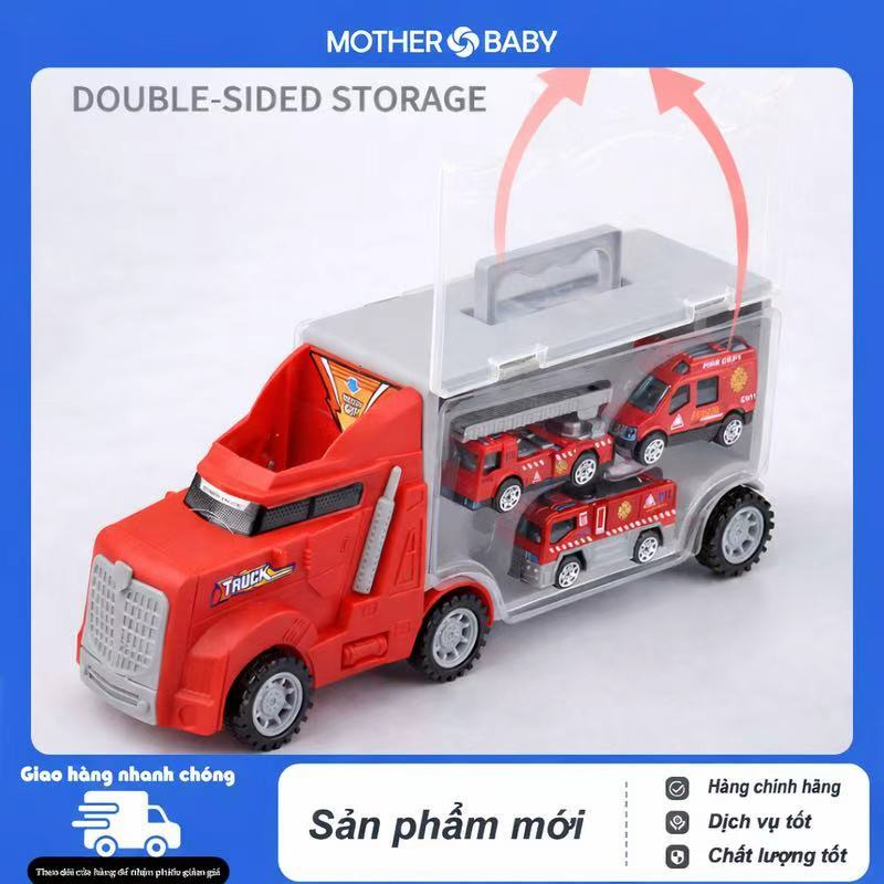 Xe Tải 6 Trong 1 Có Đủ Mã (Cảnh Sát, Cứu Hỏa, Kỹ Thuật, Quân Sự) Chất Liệu Hợp Kim Nhôm.