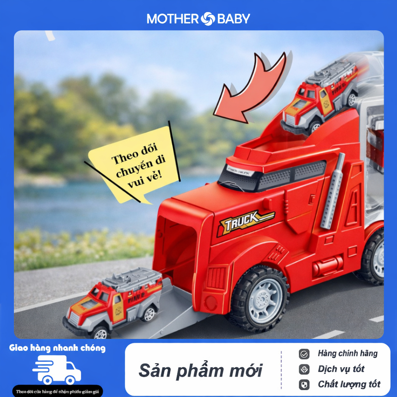 Xe Tải 6 Trong 1 Có Đủ Mã (Cảnh Sát, Cứu Hỏa, Kỹ Thuật, Quân Sự) Chất Liệu Hợp Kim Nhôm.