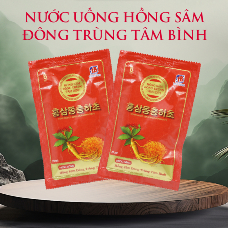 [Tặng trải nghiệm] Gói Nước uống Hồng Sâm, Kế Sữa Đông Trùng Tâm Bình - Dược Liệu Quý Bồi Bổ Sức Khỏe