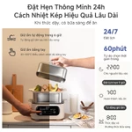 Simplus Nồi hấp điện inox  Nồi hấp 2 tầng Dung tích 11L Nấu lẩu và hầm 24 giờ hẹn trước 8 chế độ nấu sẵn DZEG004 — ảnh 7
