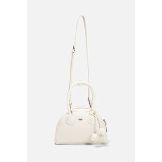 Túi OLV đeo vai thanh lịch đơn giản White Leather Dome Bag phù hợp mọi dịp