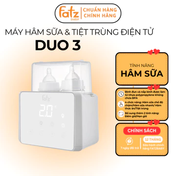 Máy hâm sữa tiệt trùng Fatzbaby, máy tiệt trùng bình sữa FATZ BABY Duo 3 FB3093VN