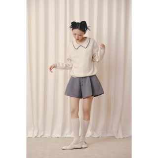 Áo OLV len tay dài cổ sen phối ren dễ thương Ruffled Collar Knit Top nhiều màu phù hợp thu đông