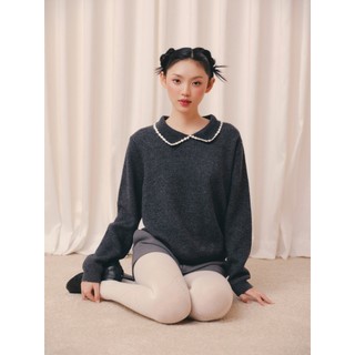 Áo OLV len tay dài cổ sen phối ren dễ thương Ruffled Collar Knit Top nhiều màu phù hợp thu đông