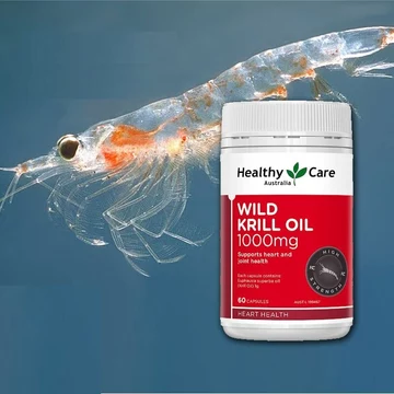 Dầu nhuyễn thể Healthy Care Wild Krill Oil 1000mg - 60 viên + tem chemist 💙 Chemist Warehouse - Úc