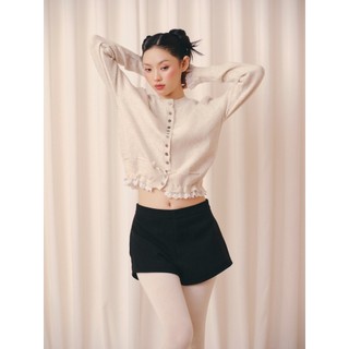 Áo len OLV sơ mi phối ren tiểu thư Knit Trim Long Sleeve Top ngọt ngào phù hợp thu đông