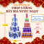 Tháp Gỗ Bày Bia Nước Ngọt 5 Tầng - Gỗ nhân tạo cao cấp Thắp Hương Cúng Dường Dâng Lễ