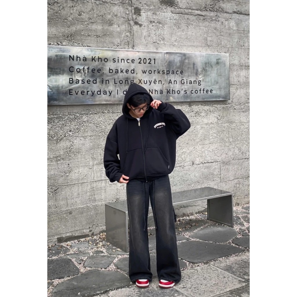 Áo Khoác Hoodie Zip STORM.STU Nam Nữ Unisex Bản Mũ To In Chữ Nổi,Hoodie Chất Nỉ Bông Cao Cấp Hotrend 2026