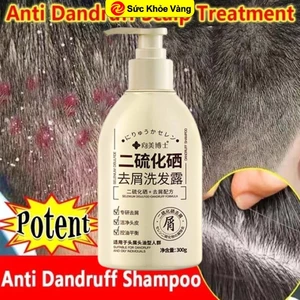 Dầu gội sạch mảng gàu trắng và hết nấm 300ml - Loại bỏ gàu, nấm da đầu, vẫy nến hết ngứa, giảm rụng tóc, kích thích mọc