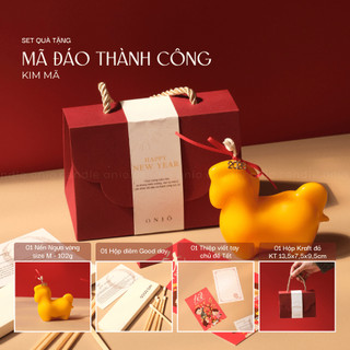 Set quà tặng Tết "Mã Đáo Thành Công"-Oniõ,hương tinh dầu thiên nhiên,QTT-009