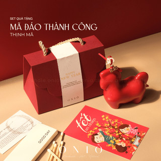 Set quà tặng Tết "Mã Đáo Thành Công"-Oniõ,hương tinh dầu thiên nhiên,QTT-009