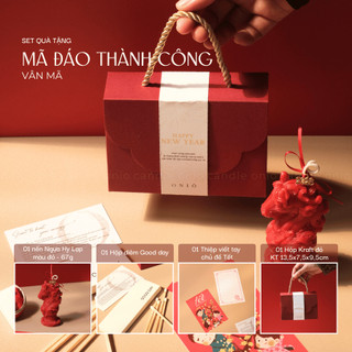 Set quà tặng Tết "Mã Đáo Thành Công"-Oniõ,hương tinh dầu thiên nhiên,QTT-009