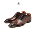 Giày  Tây Nam Oxford RS10-K13  Da Bê nhập Itlia ,Thương hiệu  AUGURIS , Đế cao 4cm bảo hành 12 tháng — ảnh 2