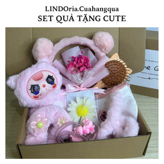 Set Quà Tặng Bạn Gái Cute LINDOria, Quà Sinh Nhật, 20/10, 14/2, 8/3, Capybara, Cinnamoroll, Kitty..