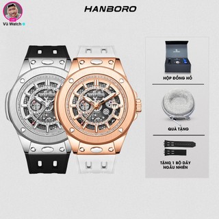 Đồng Hồ Nam HANBORO 842-1 Vành trơn | Tặng kèm 1 bộ dây và 1 bóp đựng [46]