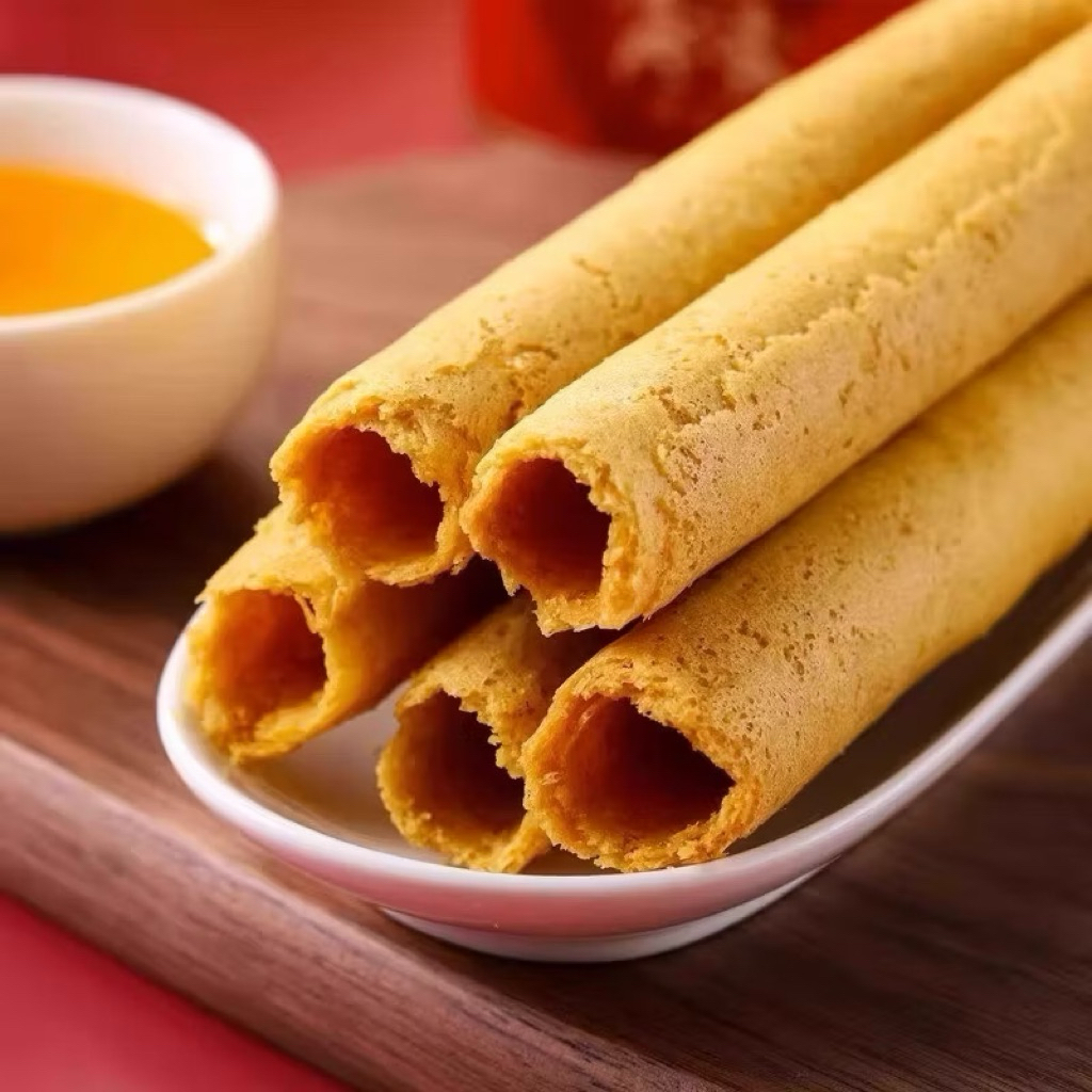 Bánh Quế Trứng Cuộn Bơ JAOLIS – Bánh Trứng Cuộn Giòn Tan, Thơm Béo Hộp thiếc Đỏ to Cao Cấp
