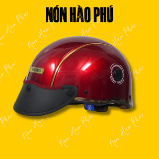 Mũ bảo hiểm nửa đầu CHÍNH HÃNG VIKING03 SỌC ĐỒNG cao cấp kính gập, nón bảo hiểm chính hãng nam nữ ảnh 4