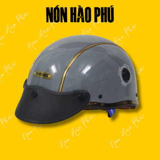 Mũ bảo hiểm nửa đầu CHÍNH HÃNG VIKING03 SỌC ĐỒNG cao cấp kính gập, nón bảo hiểm chính hãng nam nữ ảnh 3
