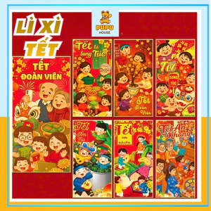 Bao Lì Xì Tết 2026 Hoa Lá Đầy Màu Sắc Chúc Mừng Năm Mới Màu Sắc Tươi Sáng Xấp Lì Xì Quà Tặng - Đồ Chơi PUPU HOUSE