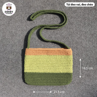 (Đồ Handmade) Túi đeo vai màu Quả Bơ - Quà tặng độc đáo - Darby Handmade