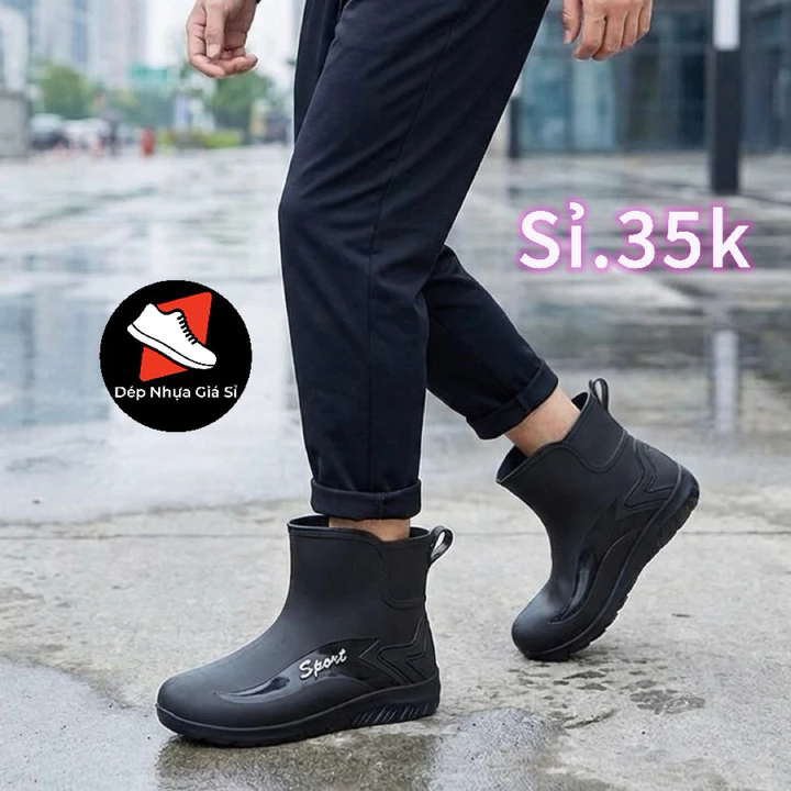 Ủng Ngắn Cao Su - Size 36-43 - Chống Nước - Phù Hợp Đi Mưa, Làm Vườn, Bảo Hộ Lao Động