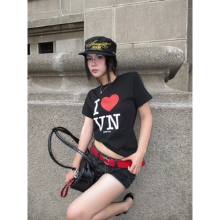 Áo Thun Tay Ngắn Premium Cotton I LOVE ''VN" / BOXY & BABYTEE