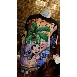 [ẢNH CHÍNH CHỦ SHOP] Áo Thun Thái Loli Stitch Hawai In Full 2 Mặt bh Nguyenkimthao
