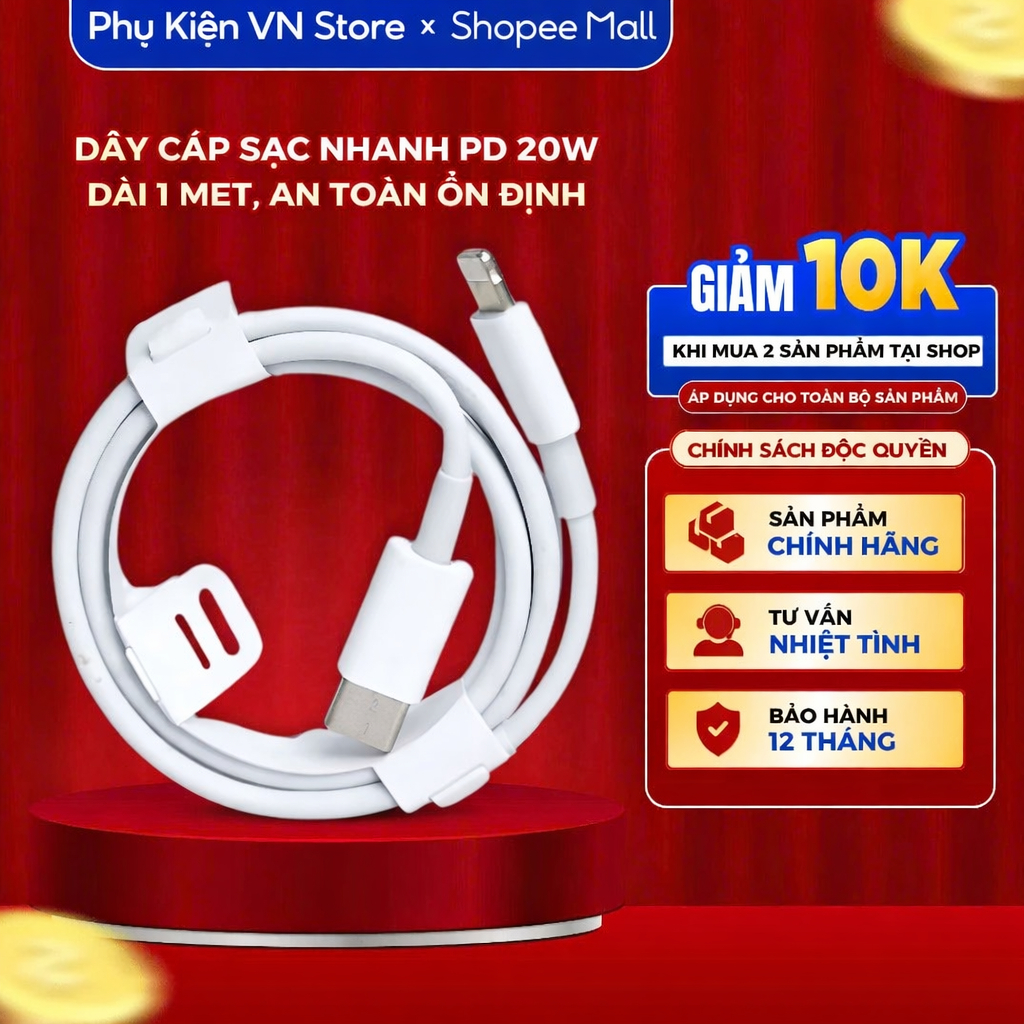 [ CHÍNH HÃNG ] Bộ Sạc Nhanh 20W An Toàn - Đảm Bảo Ổn Định, Chống Nóng và Nổ Đỉnh Cao -HEATMASTER