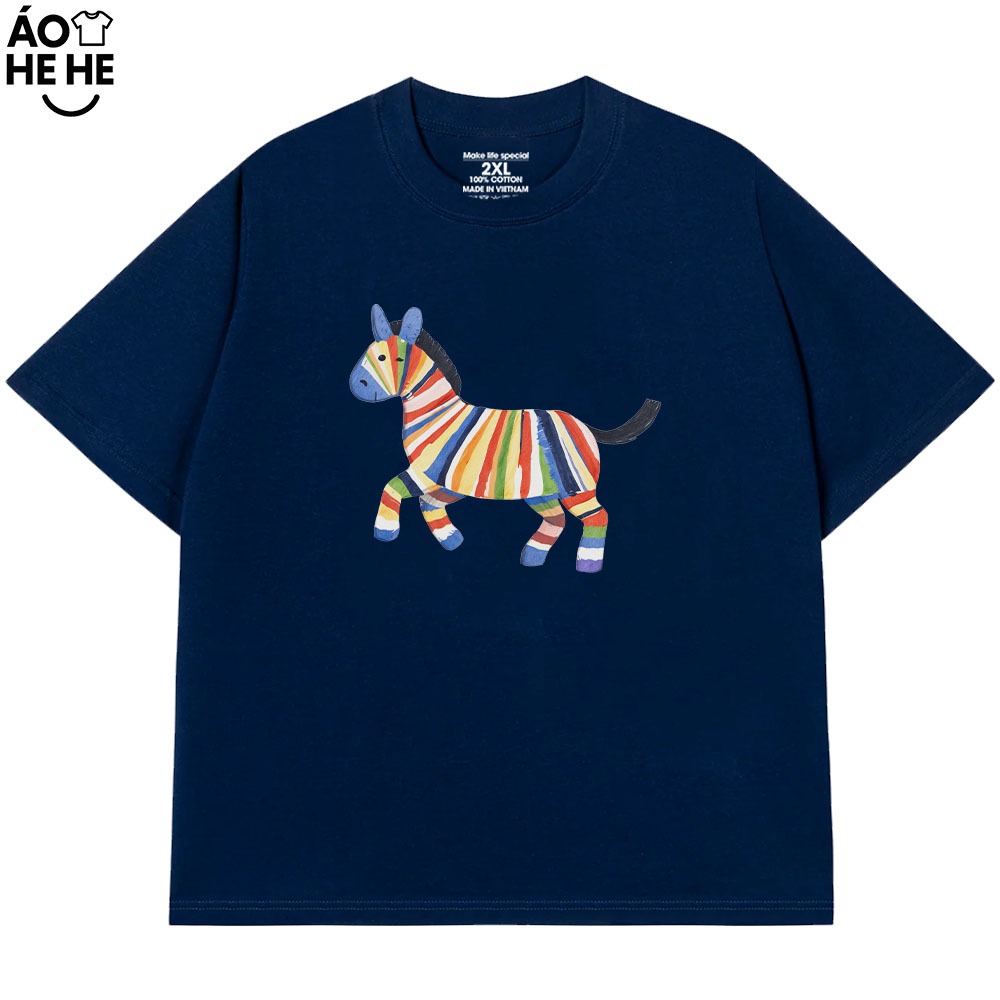 Áo Thun Tết 2026 In Hình Ngựa Giả Thêu Form Rộng Cotton 230gsm In Theo Yêu Cầu