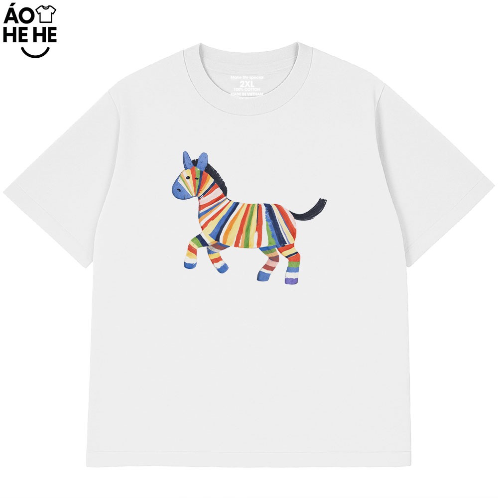 Áo Thun Tết 2026 In Hình Ngựa Giả Thêu Form Rộng Cotton 230gsm In Theo Yêu Cầu